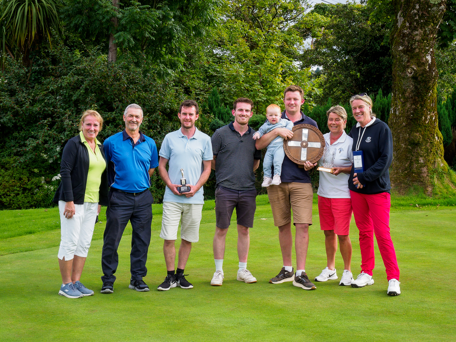 WBGC Captain, Doreen Mainds with the JC Reid and championms hips finalists - John Pennycott & Sean Higgins, Gavin Mainds & Danny Head and Gillian Lockhart & Charlie Taylor.